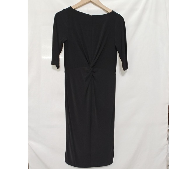 Tommy Hilfiger Dress‎ Elbow Sleeve Twist Waist  Black New 2 - Picture 3 of 15
